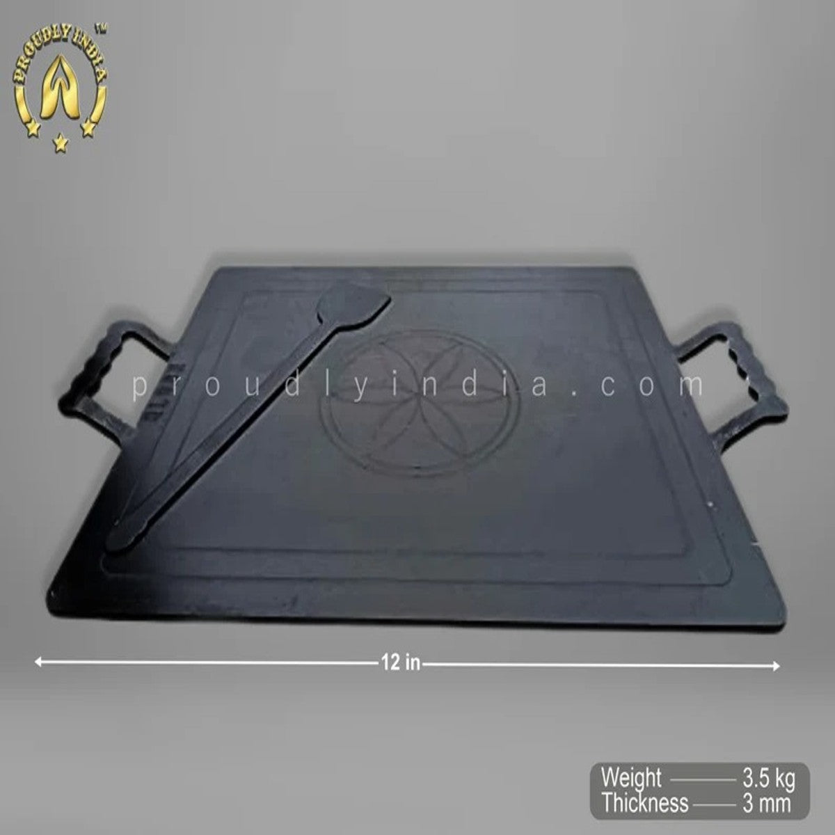 Iron Handle Square Paper Roast Tawa