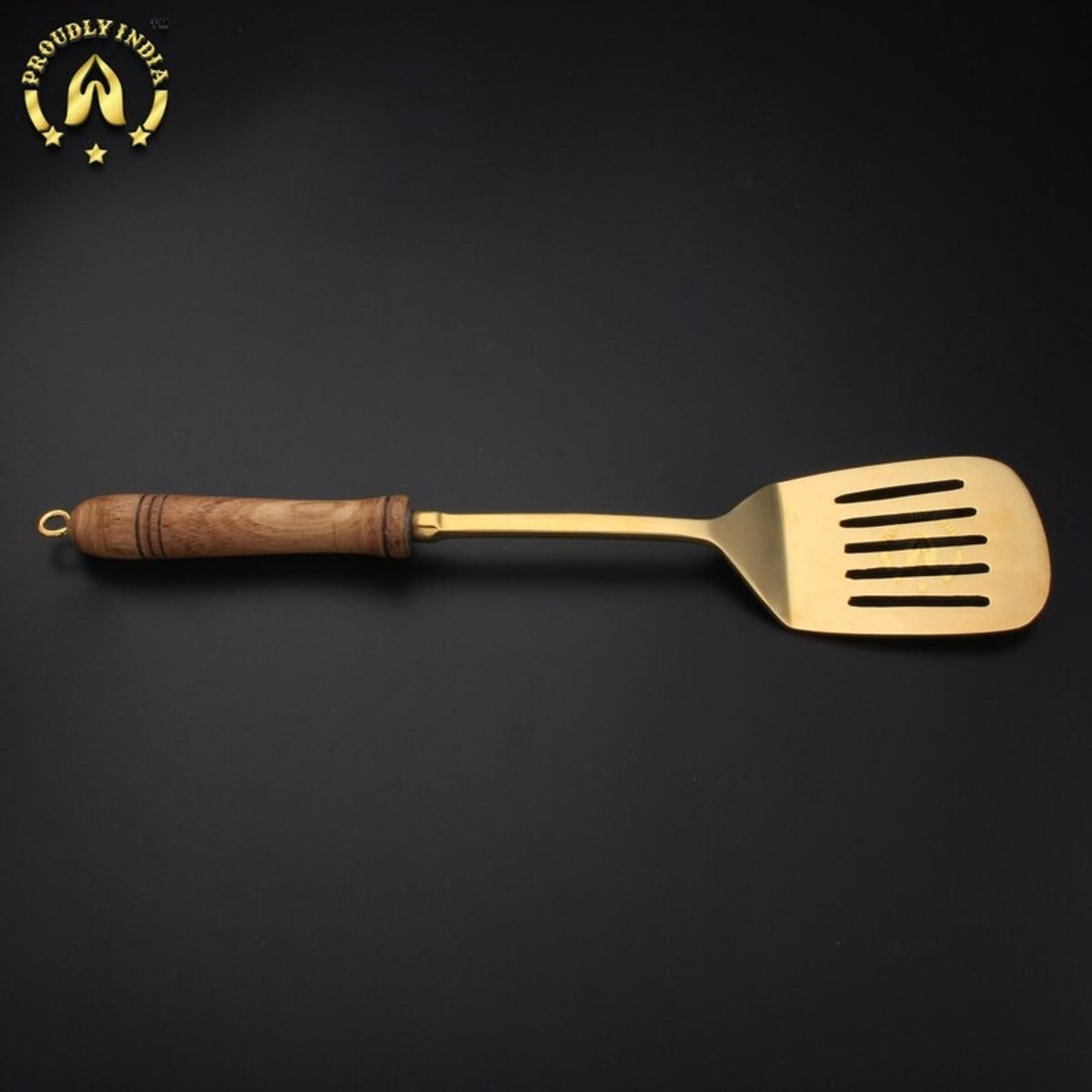 Brass Spatula With Wooden Handle