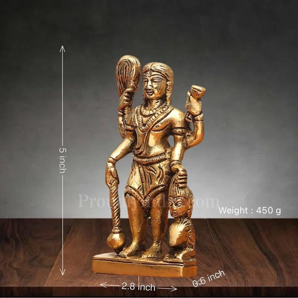 5 Inch Brass Krodha & Kala Bhairav