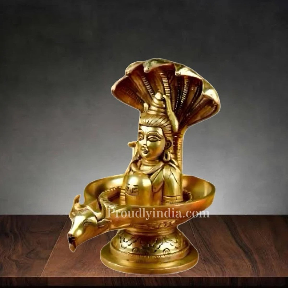 Buy 7.6 Brass Shivling Idol, Sheshnag Shiv Ji Om Namah Shivaya
