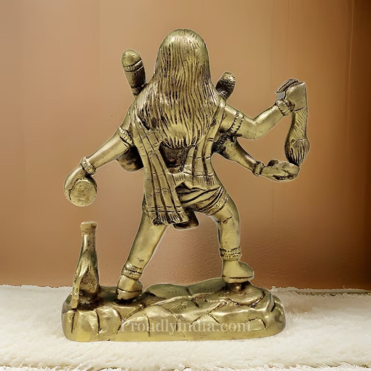 6.5" Brass Kal Bhairav Statue