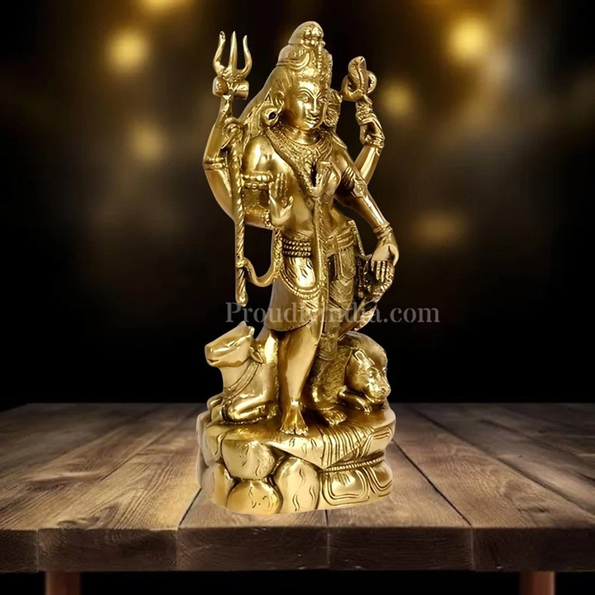 13" Brass Ardhnarishwar Statue