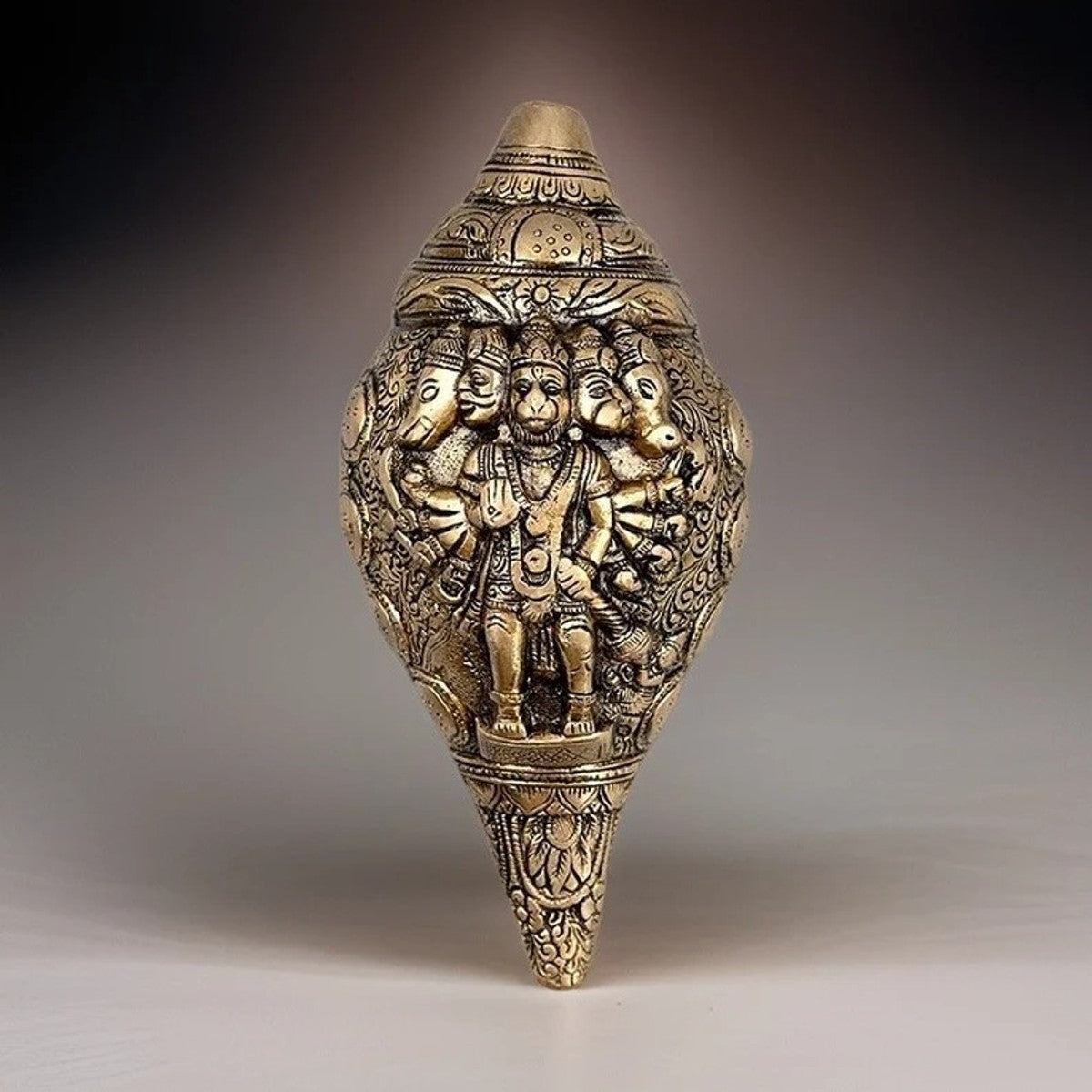 9" Brass Hanuman Shankh