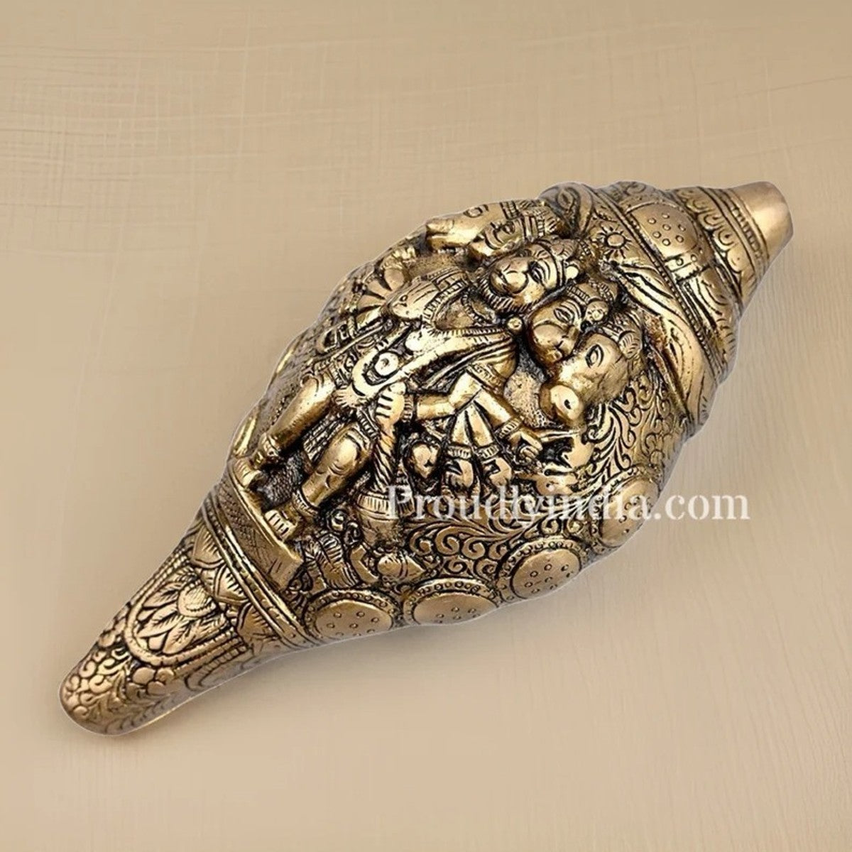 9" Brass Hanuman Shankh