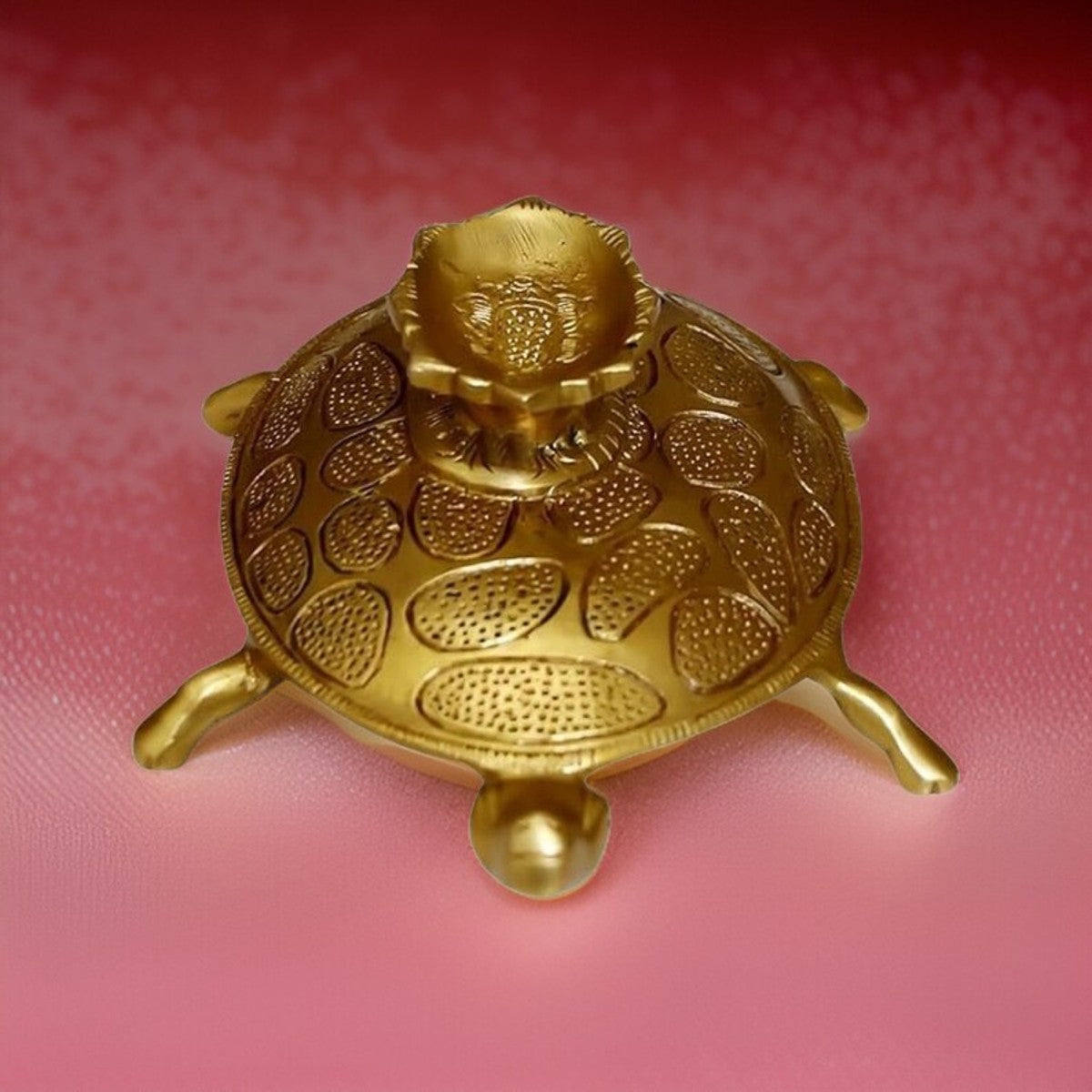 Brass Shankh on Tortoise Stand