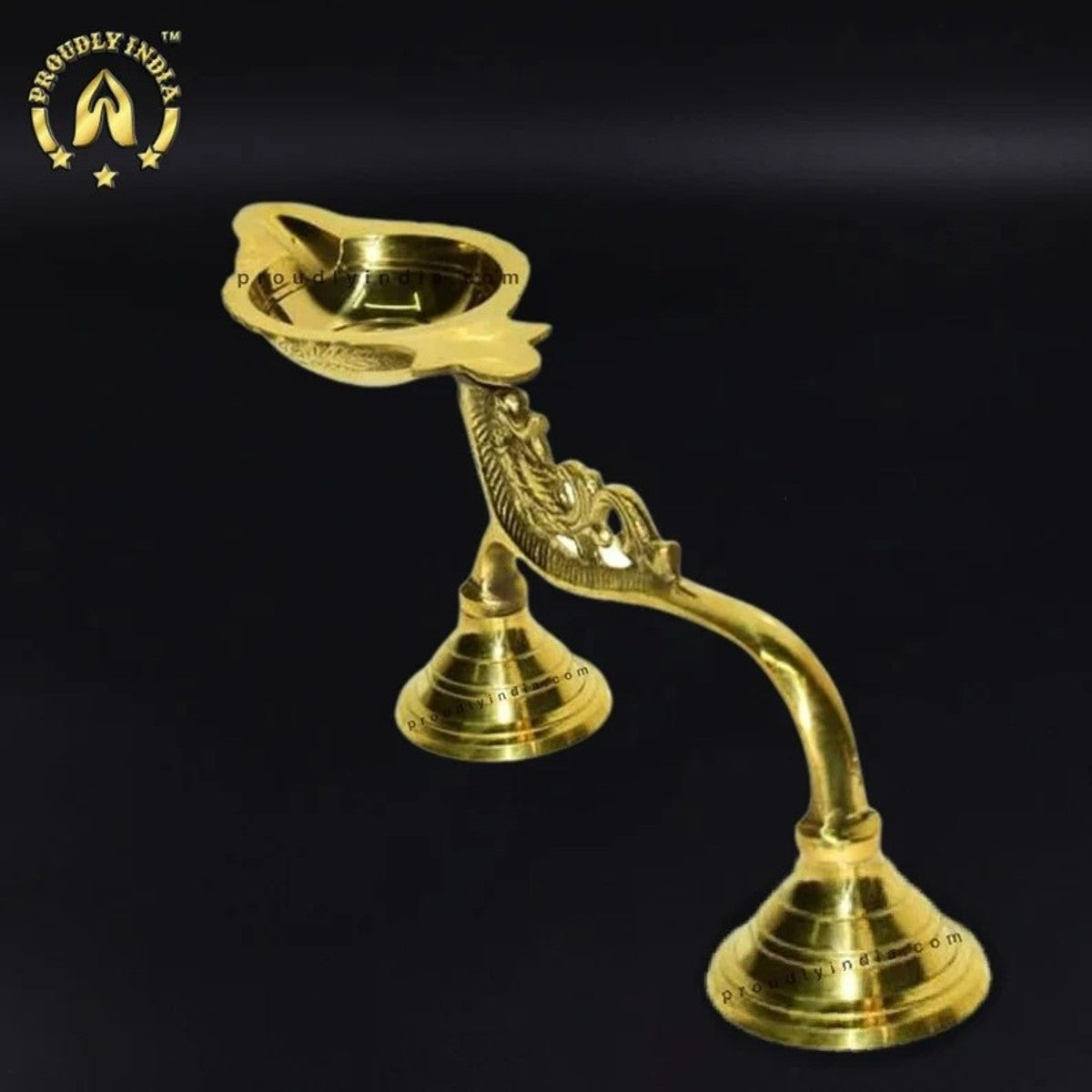 Brass Aarti Diya with Handle