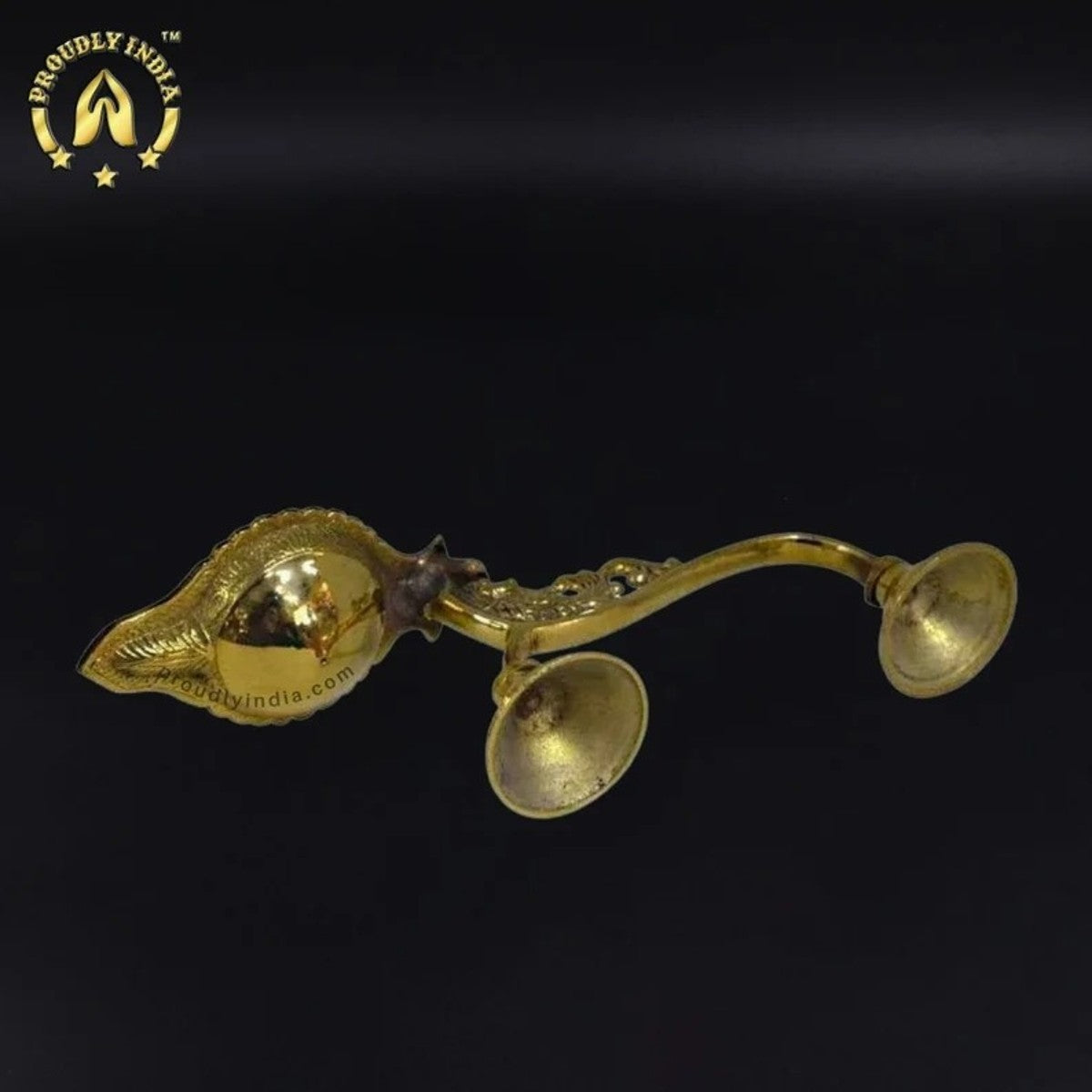 Brass Aarti Diya with Handle