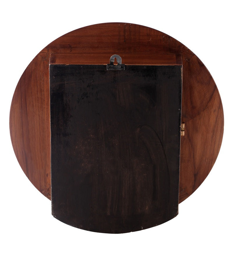 Solid Wood Vintage Open Close Wall Clock