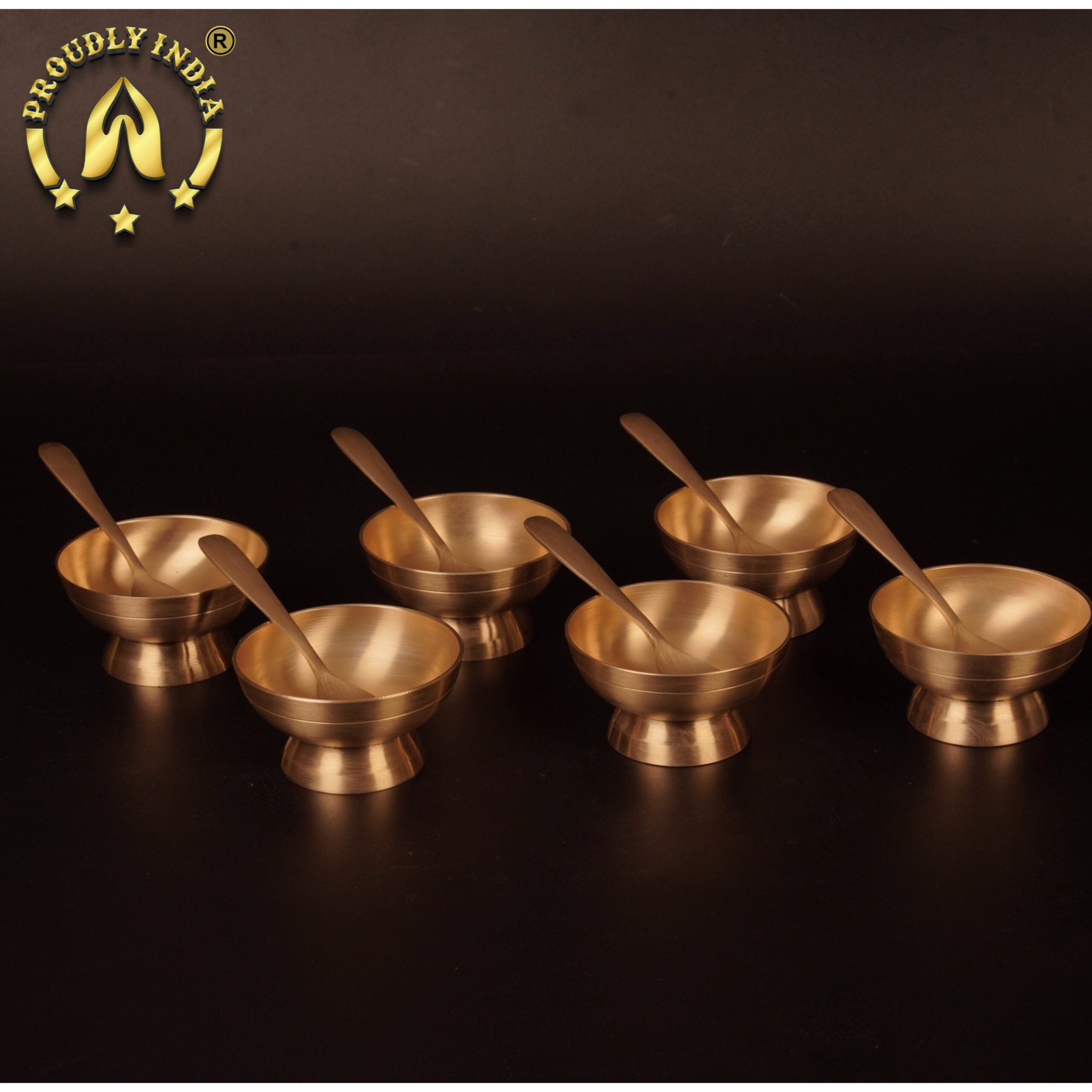 Lead-Free Bronze Ice Cream Cups 6 Piece
