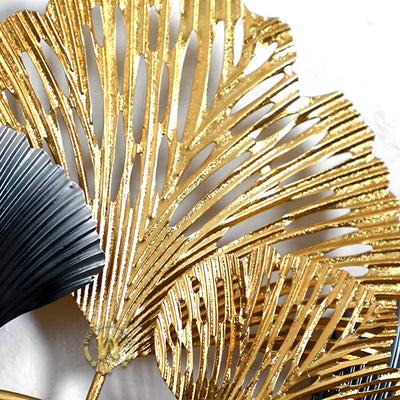 Gilded Ginkgo Bloom Wall Mirror