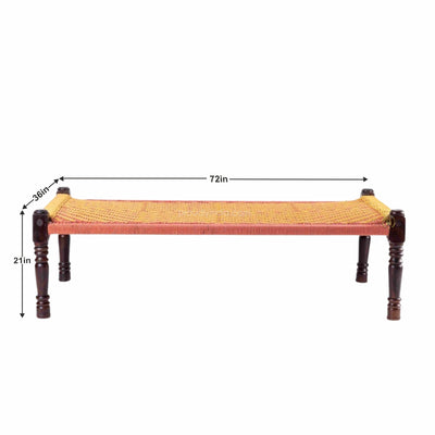 Orange and Yellow Indian Rope Daybed
