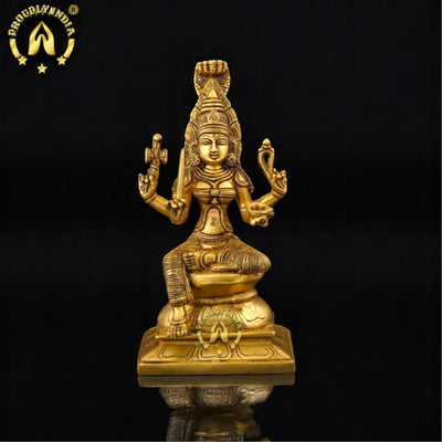 10" Goddess Mariamman Brass Statue