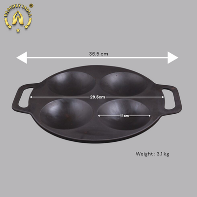 Cast Iron 4-Pit Uttapam & Thatte Idli Pan