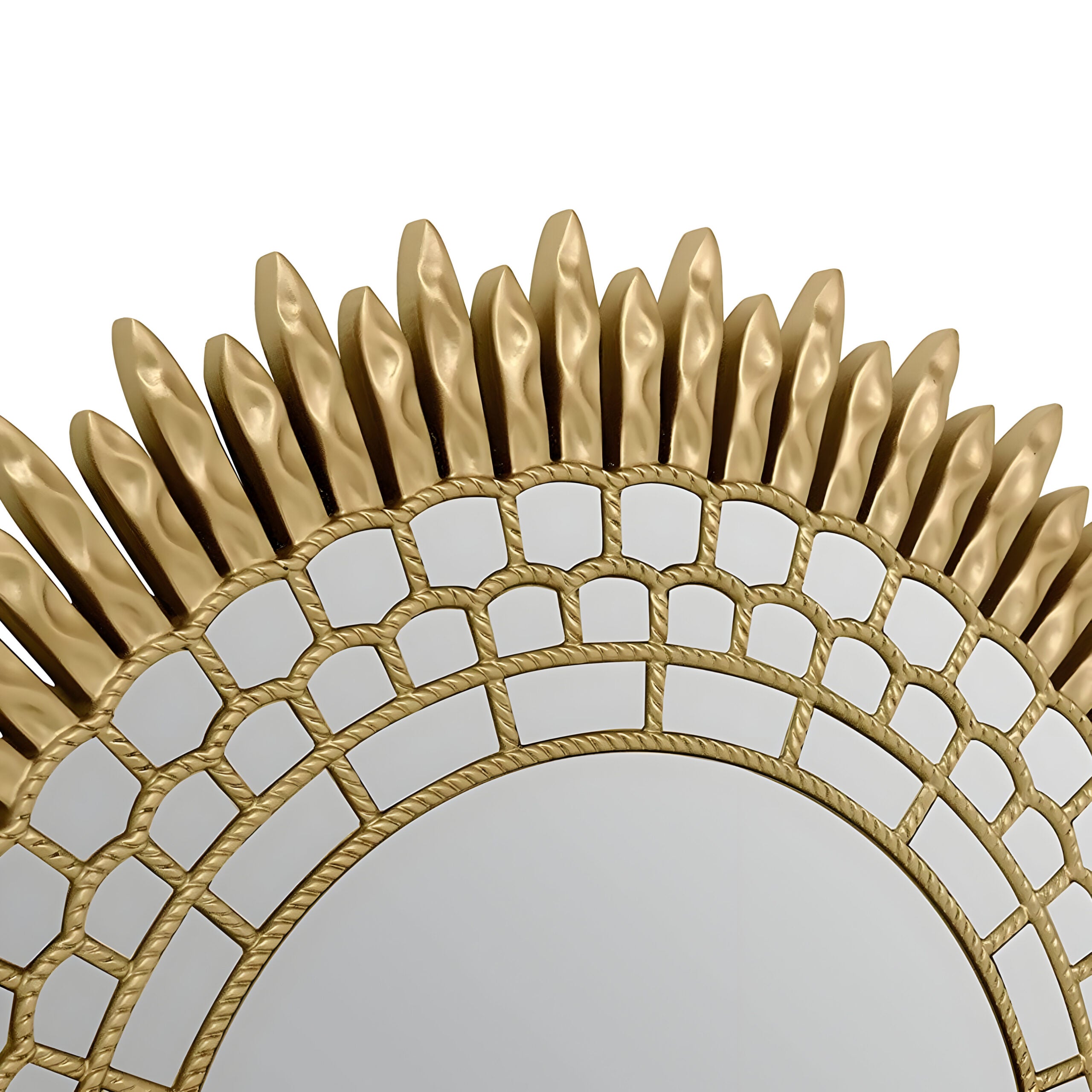 Golden Lotus Orbit Wall Mirror