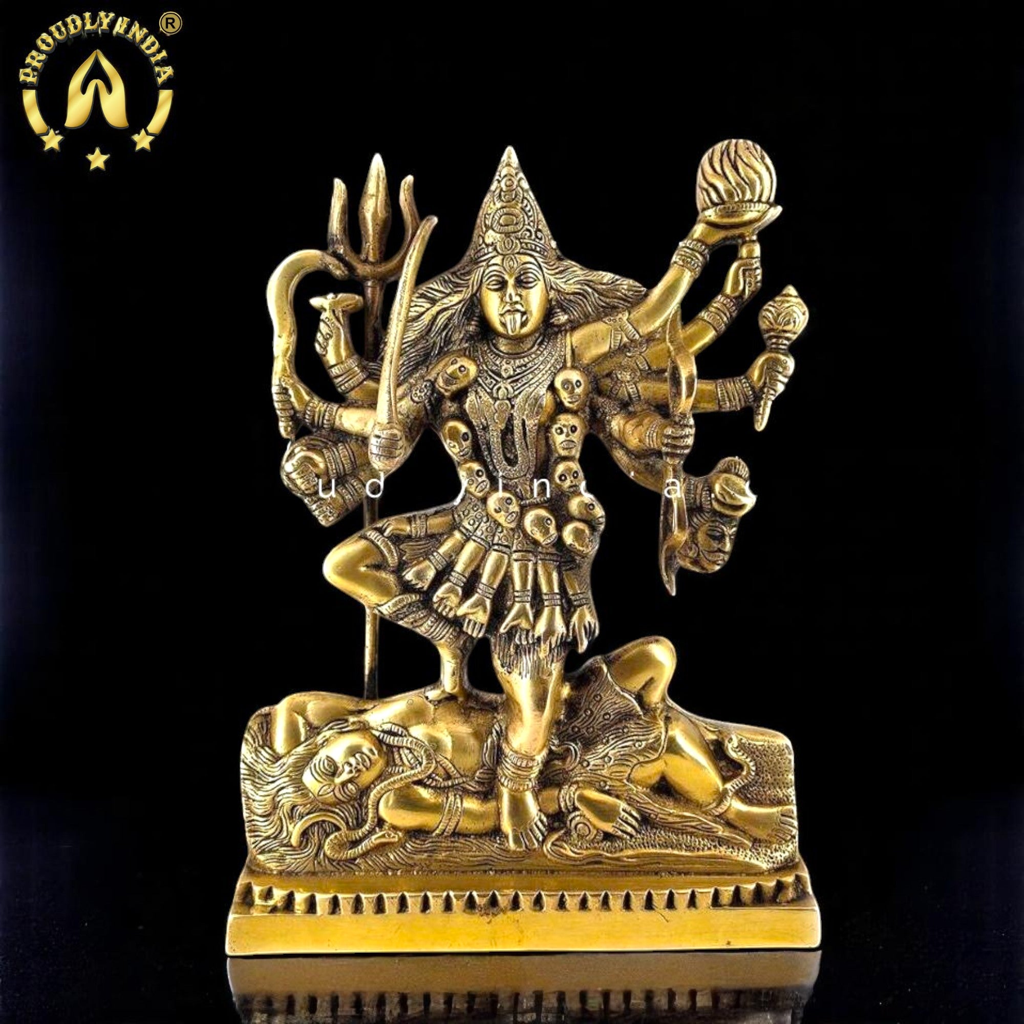 12" Brass Kali Maa Statue