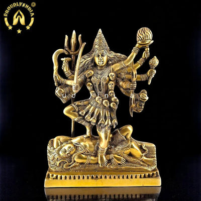 12" Brass Kali Maa Statue