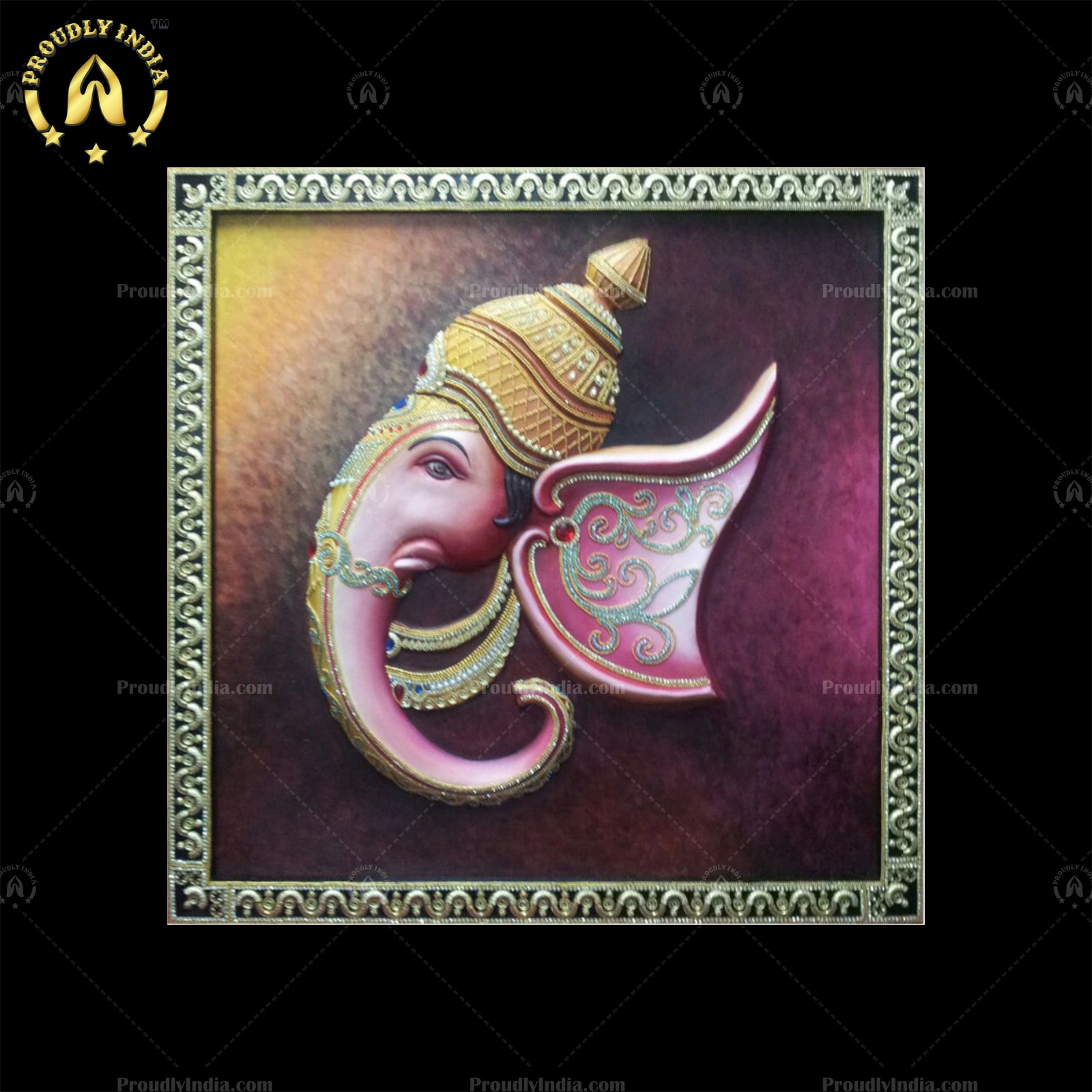 Ganesh Face Wall Hanging /Sitting Ganesh/ Ashirvad Ganesh