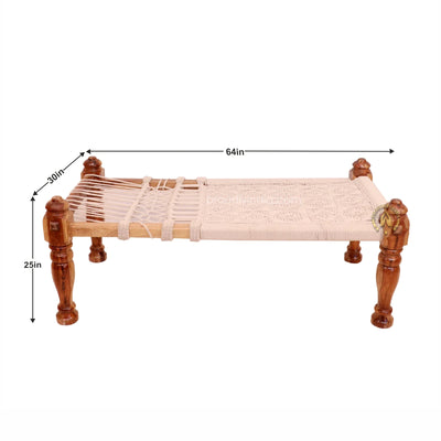 Wooden Handwoven Khatiya Bed