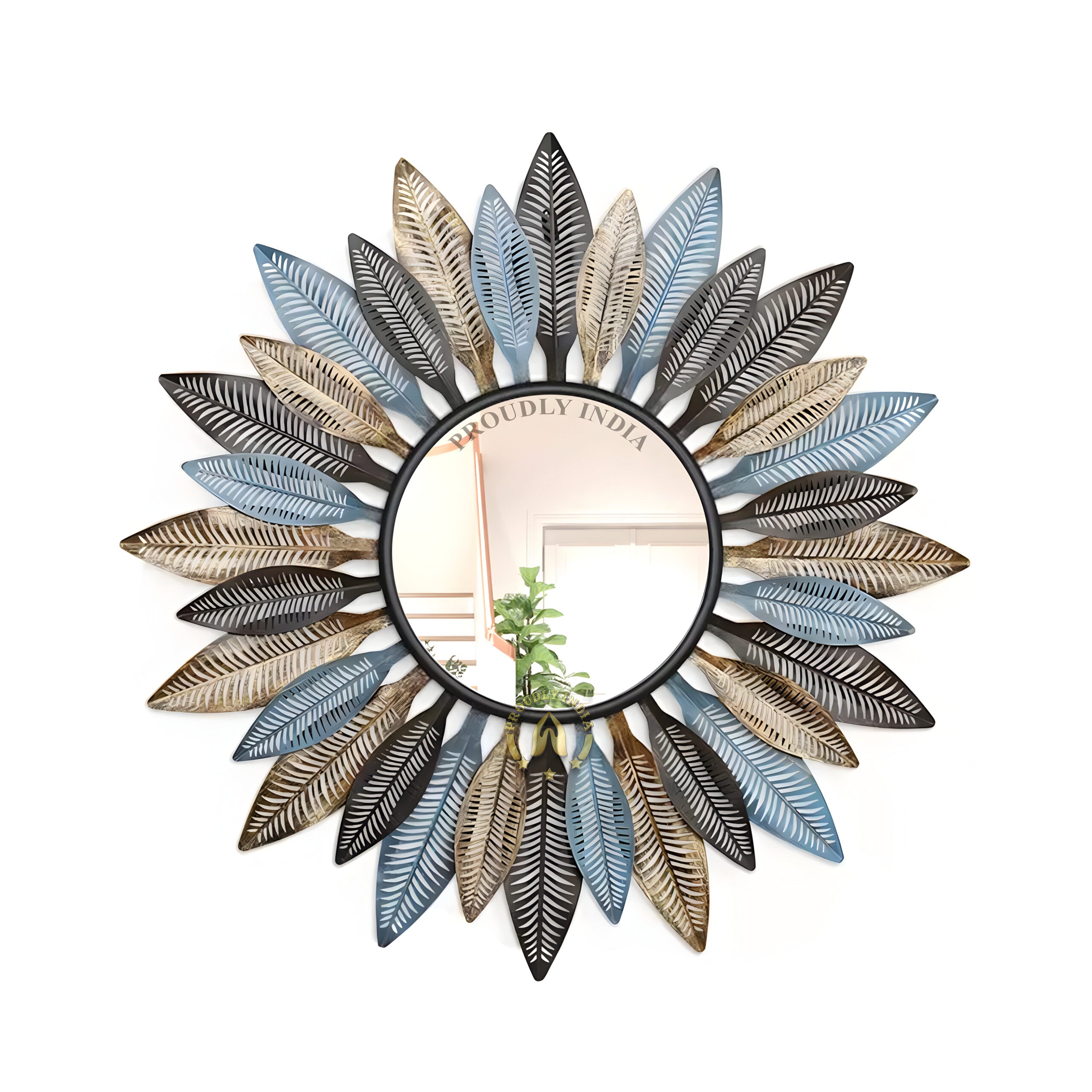 Feathered Bloom Mirage Wall Mirror