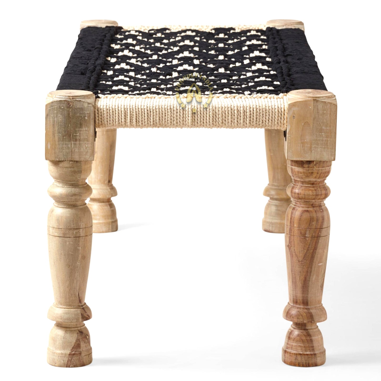 Modern Knitted Rope Bench