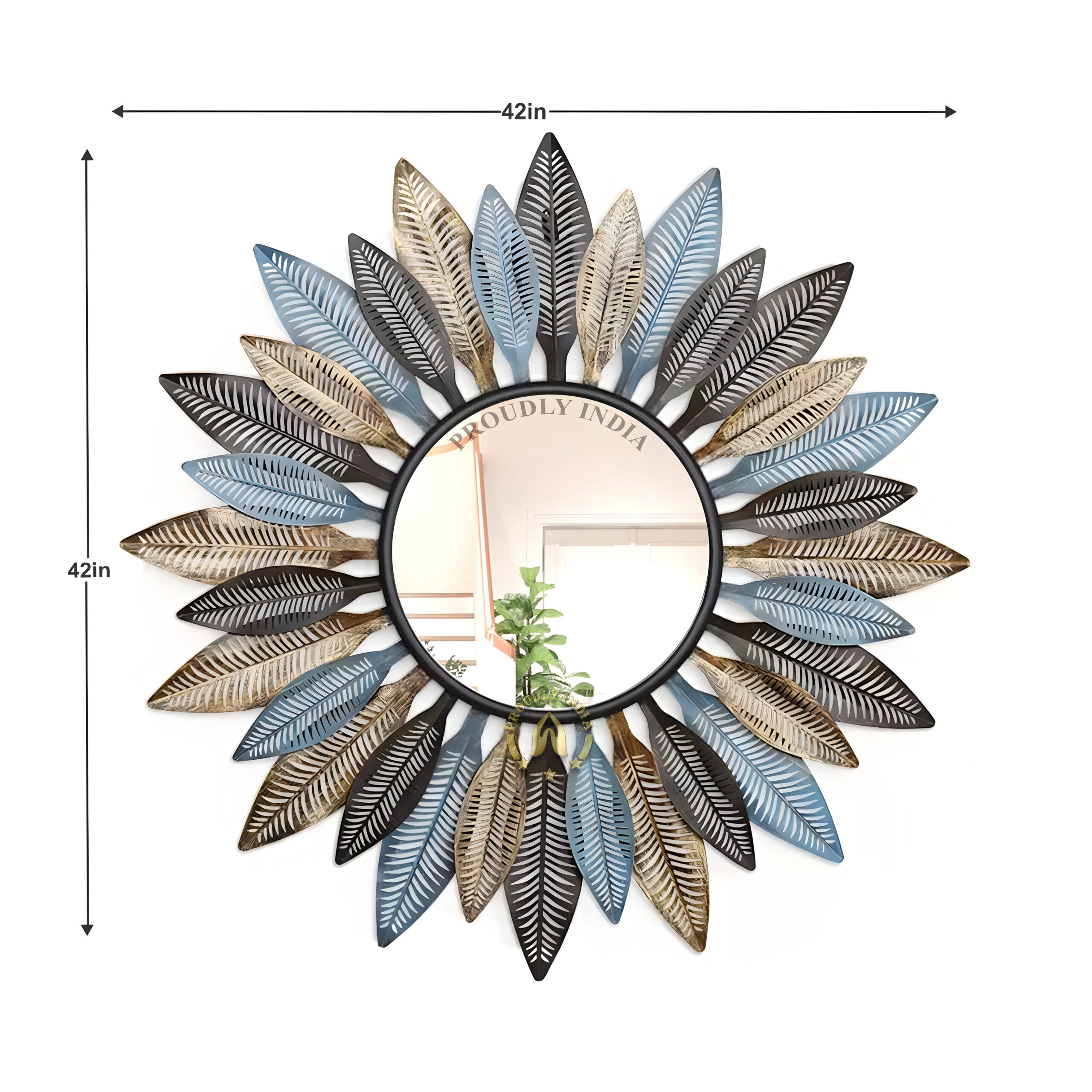 Feathered Bloom Mirage Wall Mirror