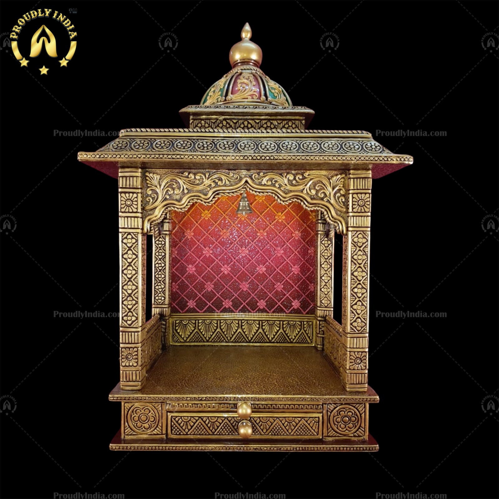 Antique Wooden Mandir - Handmade Pooja Ghar Indian Style
