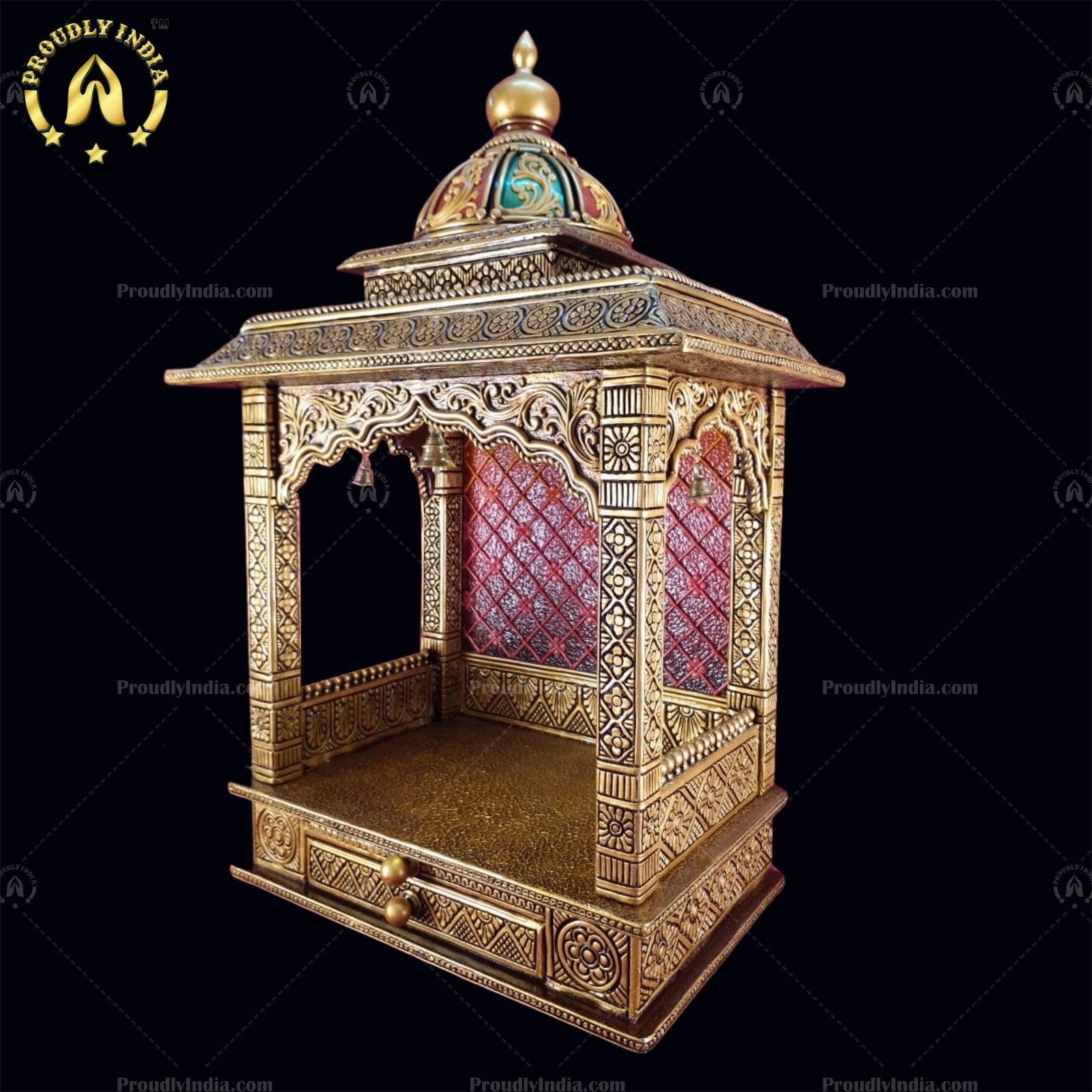 Antique Wooden Mandir - Handmade Pooja Ghar Indian Style