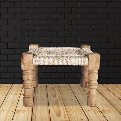 Wooden Knitted Pidha Stool