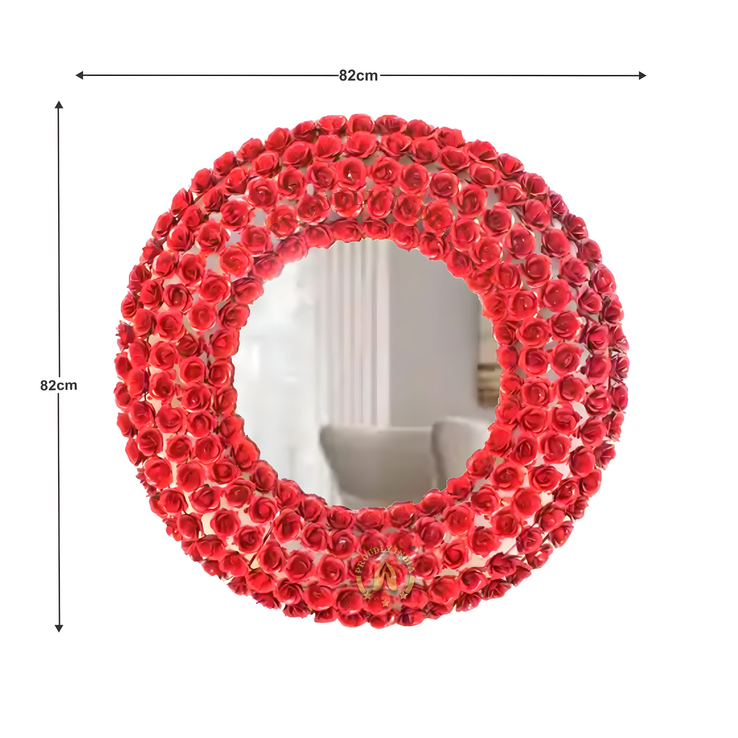 Rosette Flame Wall Mount Mirror