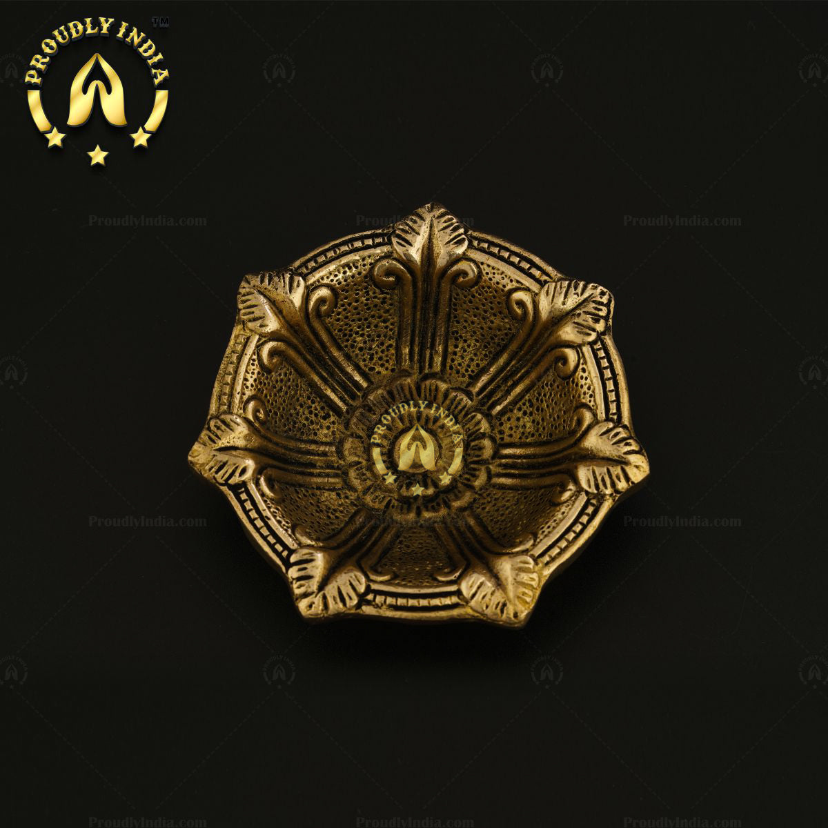 Brass 7 Face Decorative Agal Vilakku Set of 12