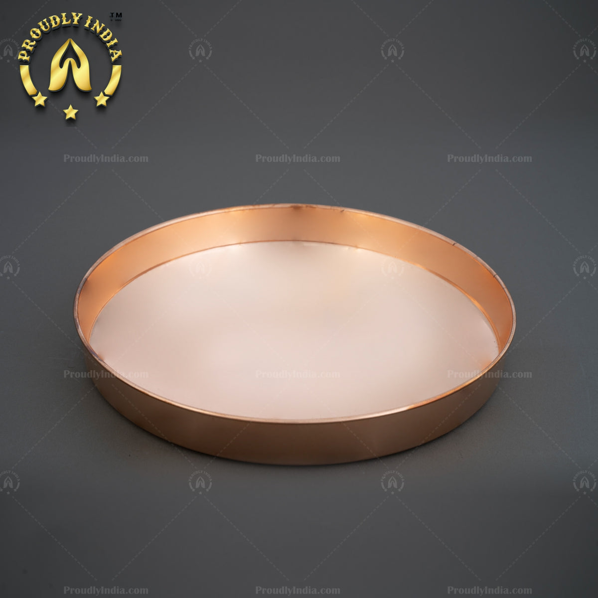 Set of 4 Luxury Plain Copper Dinner Plates