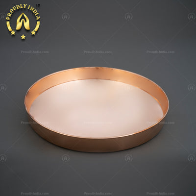 Set of 4 Luxury Plain Copper Dinner Plates