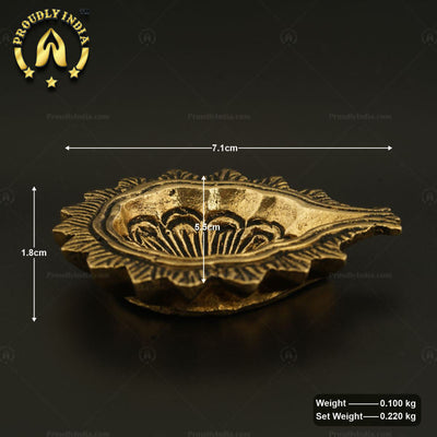 Festive Flower Petals Oil Deepam Table Diya Set of 12