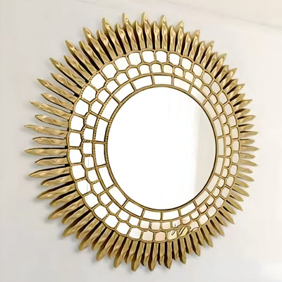 Golden Lotus Orbit Wall Mirror