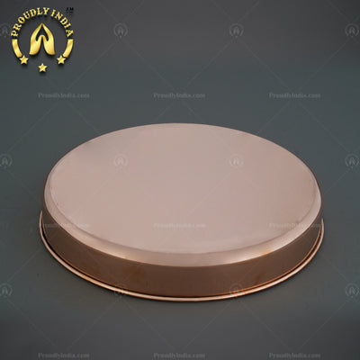 Set of 4 Luxury Plain Copper Dinner Plates