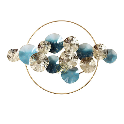 Celestial Coral Bloom Iron Wall Art