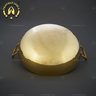 Brass 12" Classic Deep Kadhai With Tin Coating