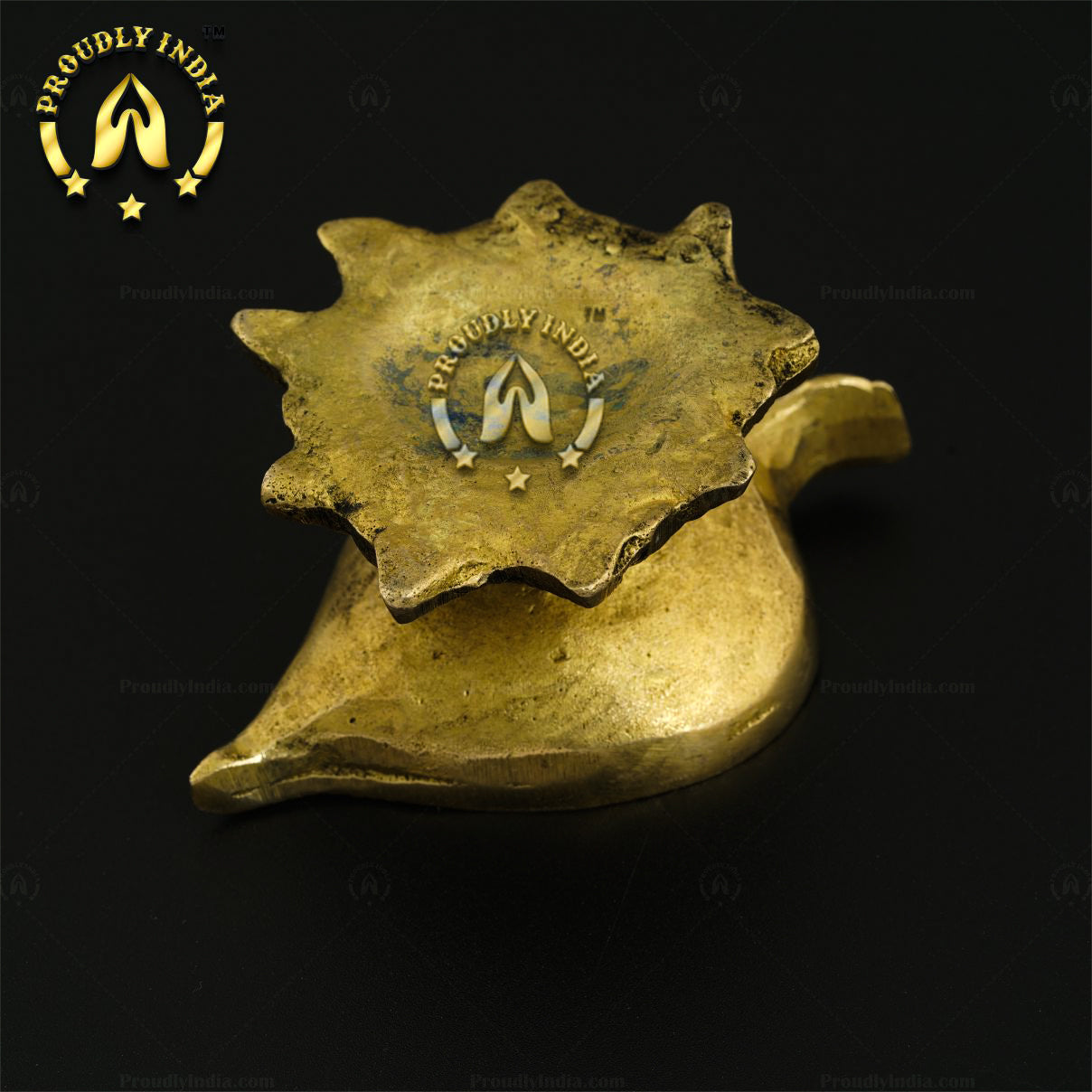 Set of 12 Oil Wick Lamp Pan Leaf Style Diya
