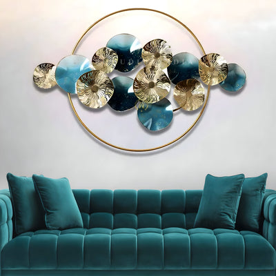 Celestial Coral Bloom Iron Wall Art