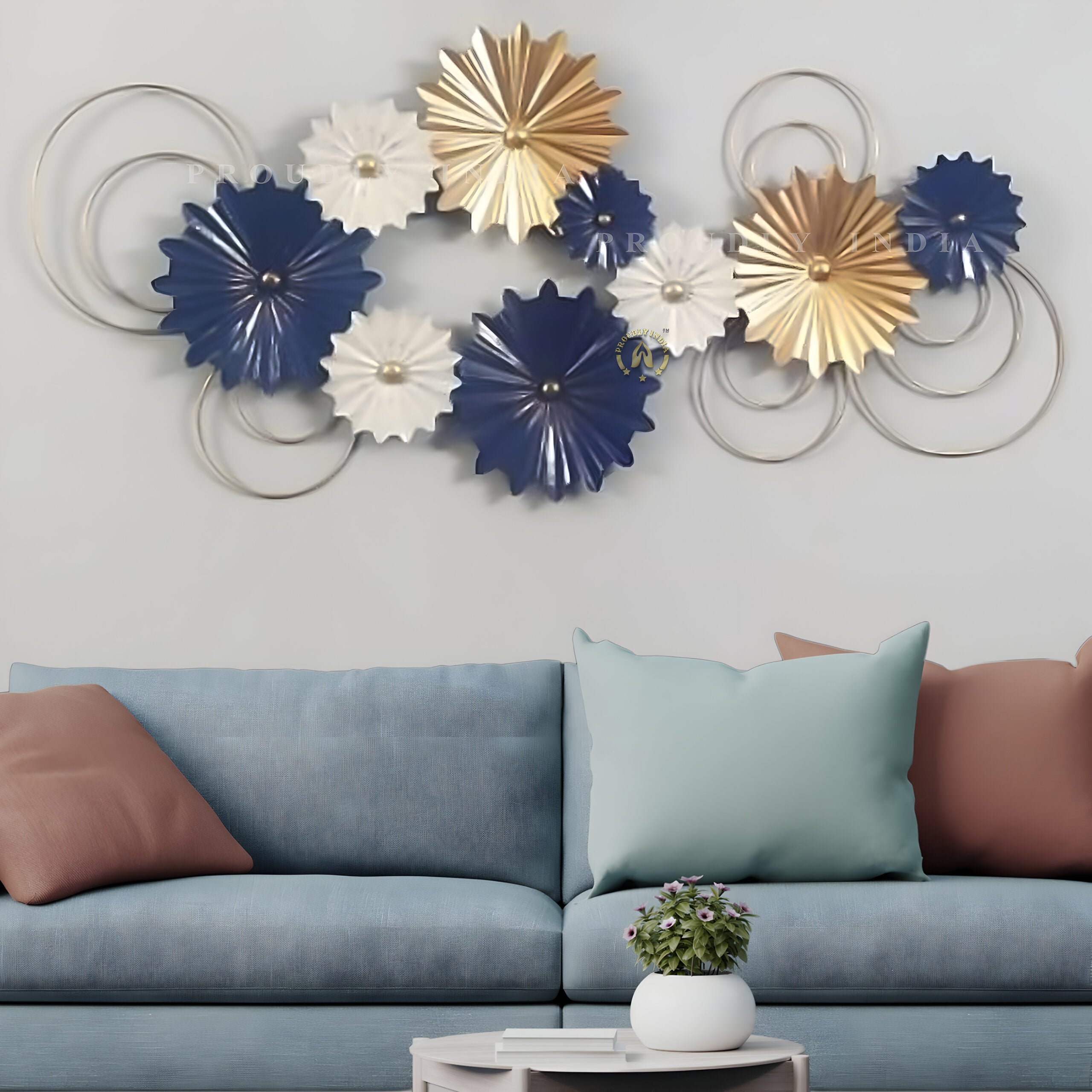 Celestial Bloom Halo Wall Art Mural