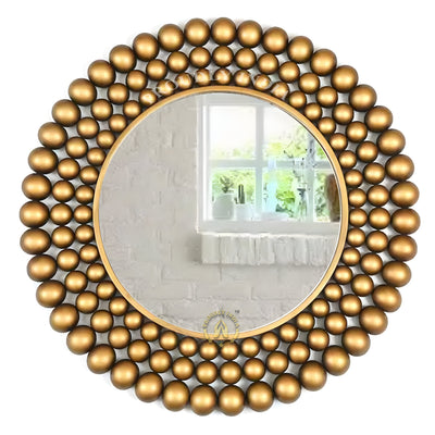Golden Orbit Wall Mirror