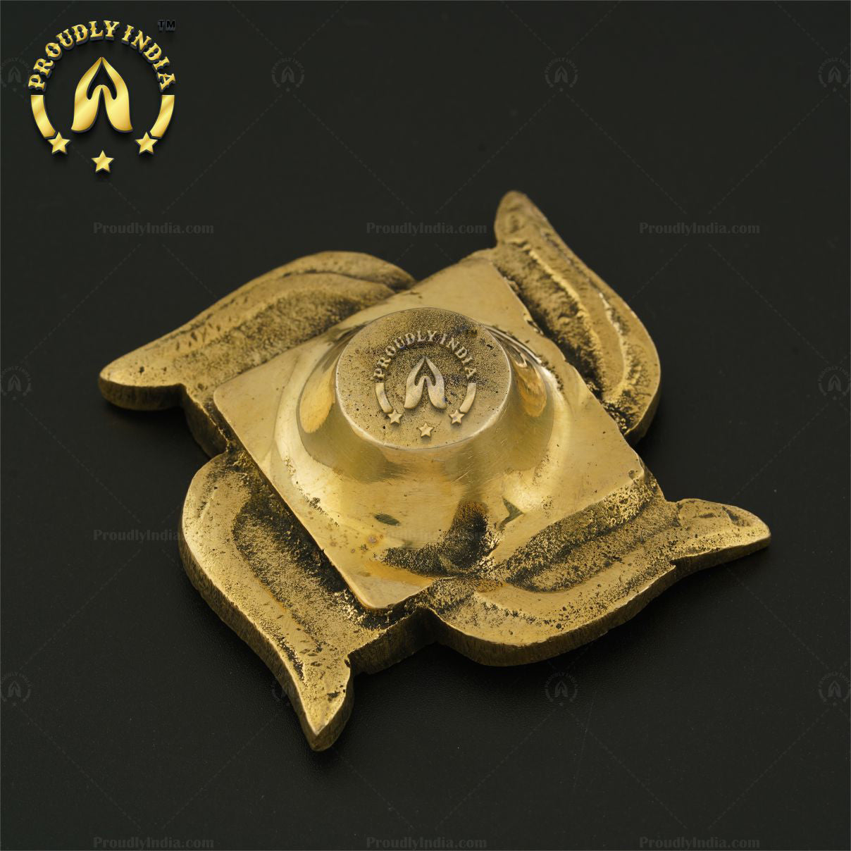 Set of 12 Brass Holy Swastik Shape Diya