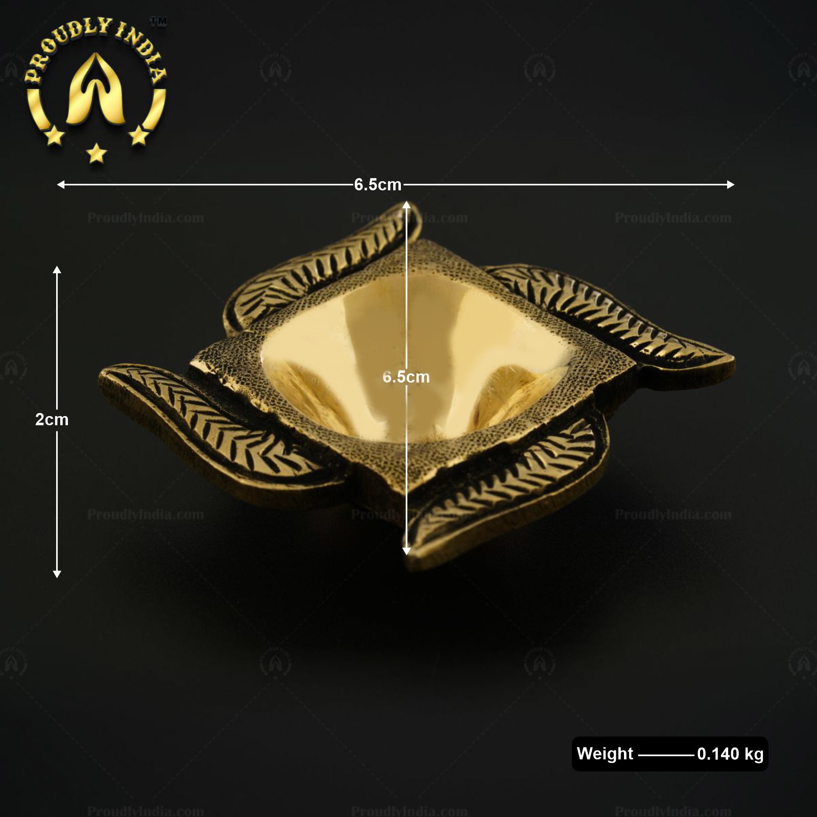 Set of 12 Brass Holy Swastik Shape Diya