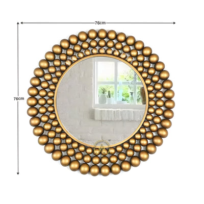 Golden Orbit Wall Mirror