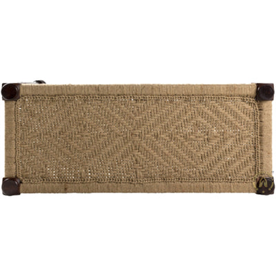 Modern Style Jute and Wood Bench