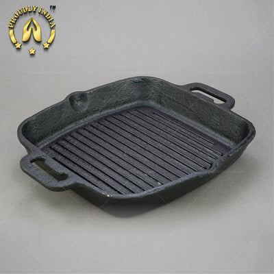 Iron Double Side Handle Grill Pan