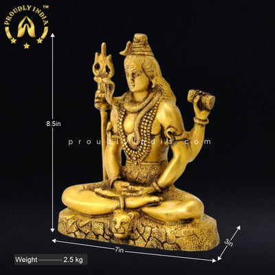 8.5" Seated Bhagwan Shiva Statue