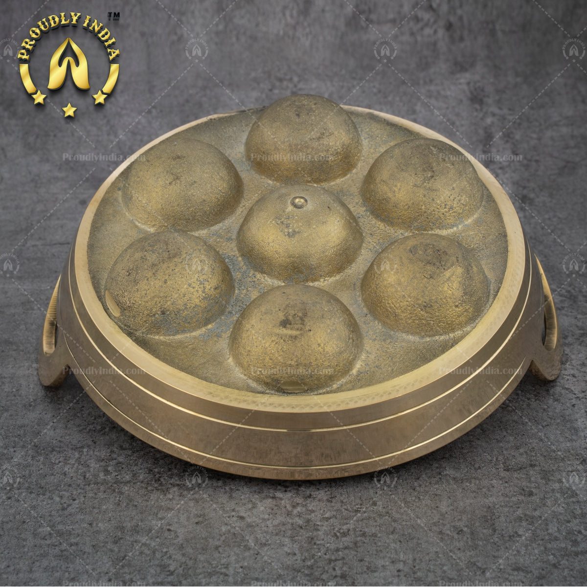 7 Pits Brass Paniyaram Pan