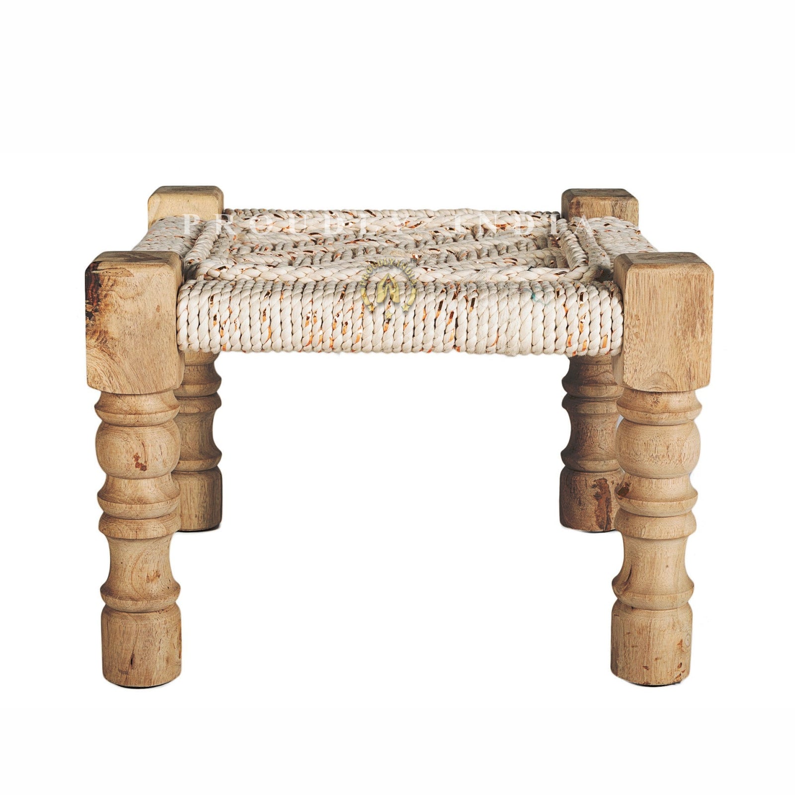 Wooden Knitted Pidha Stool