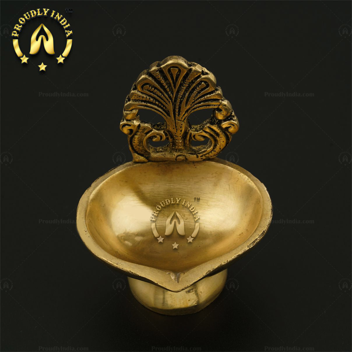 Set of 2 Brass Wealth Tree Design Lamp